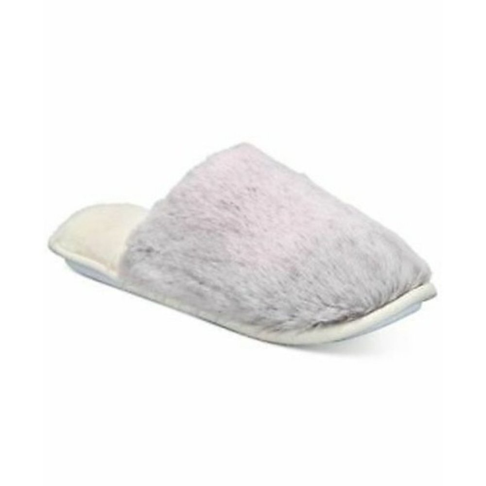 Charter Club Womens Size Small 5-6 All Over Faux Fur Clog Slippers Memory Foam